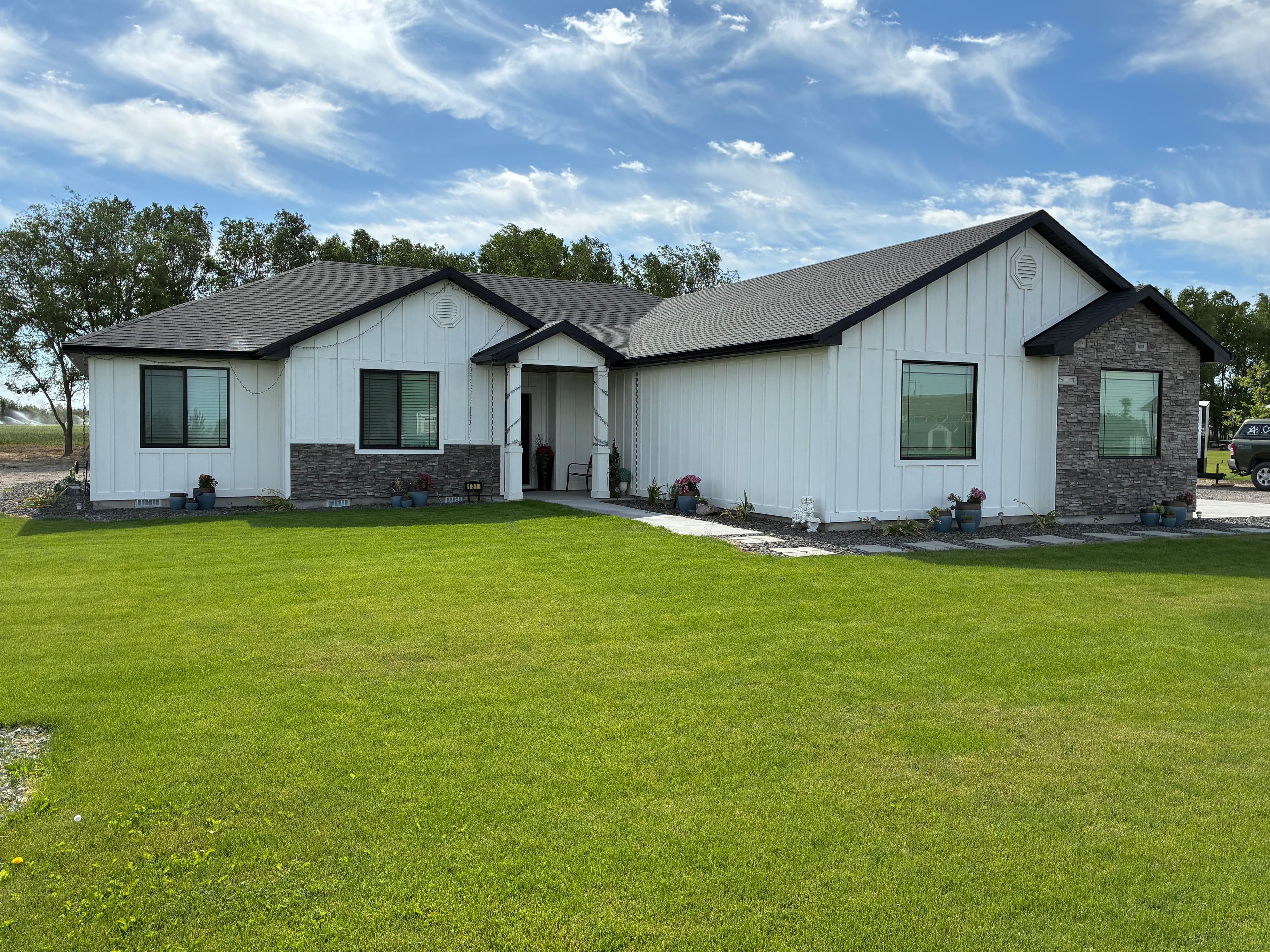 Project Black Aluminum Gutter Install in Burley Looks Sharp and Works Hard image