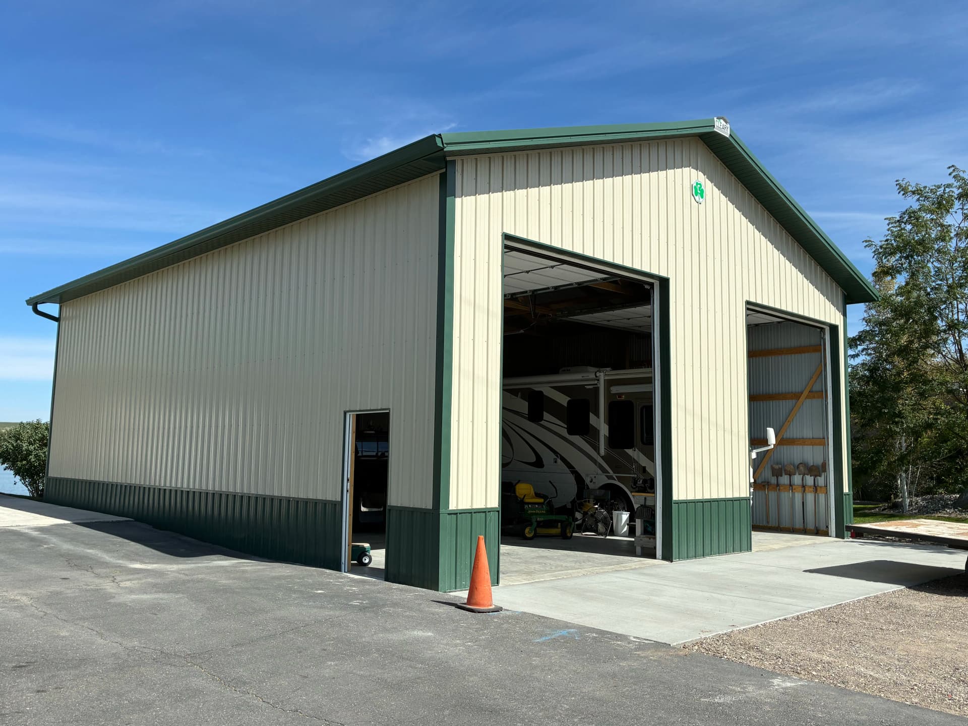 6-Inch Gutters and Snow Guards Installed on Large Pole Building