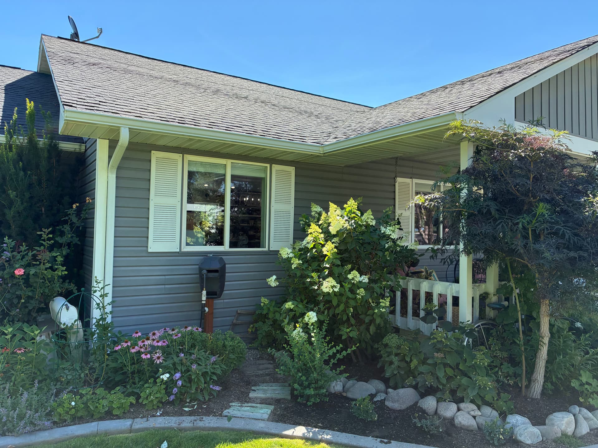 New Gutters Installed to Protect Beautiful Garden Beds