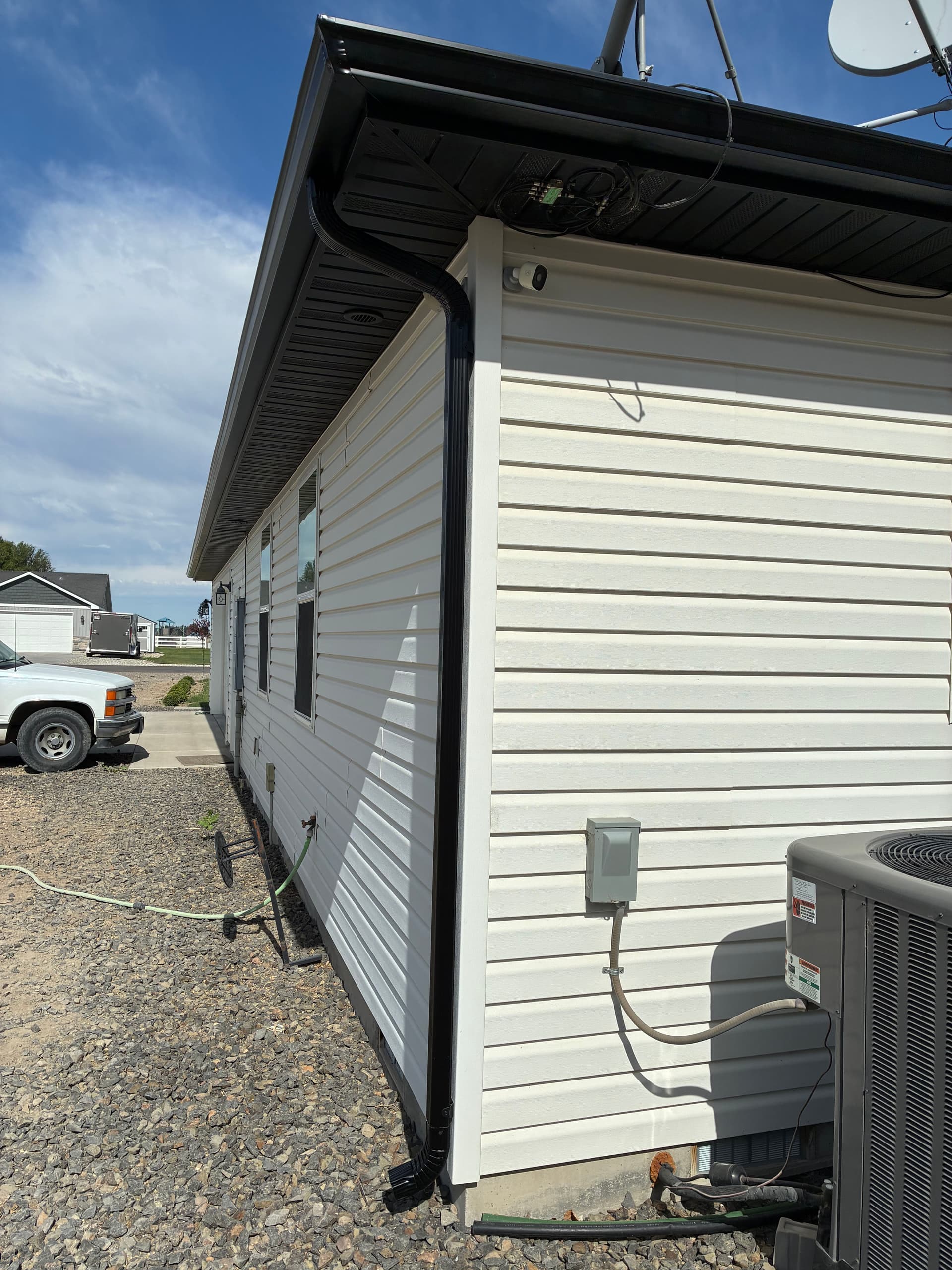 Gallery photos for Black Aluminum Gutter Install in Burley Looks Sharp and Works Hard: Image #5
